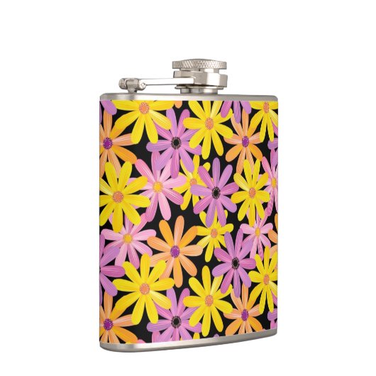 Gerbera-bloesem, achtergrond heupfles (Rechts)