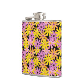 Gerbera-bloesem, achtergrond heupfles (Links)