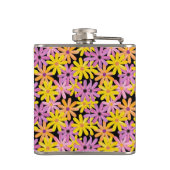 Gerbera-bloesem, achtergrond heupfles (Achterkant)