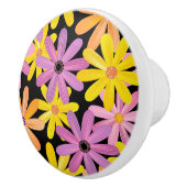 Gerbera-bloesem, achtergrond keramische knop (Rechts)