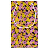 Gerbera-bloesem, achtergrond klein cadeauzakje (Achterkant)