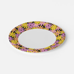 Gerbera-bloesem, achtergrond papieren bordje