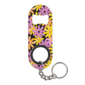Gerbera-bloesem, achtergrond sleutelhanger flessenopener (Achterkant)