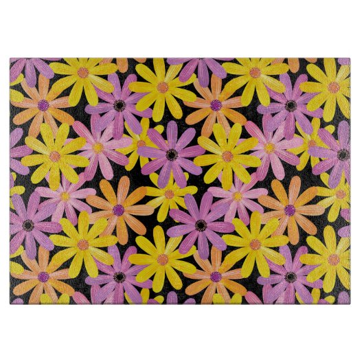 Gerbera-bloesem, achtergrond snijplank (Voorkant)