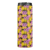 Gerbera-bloesem, achtergrond thermosbeker (Achterkant)