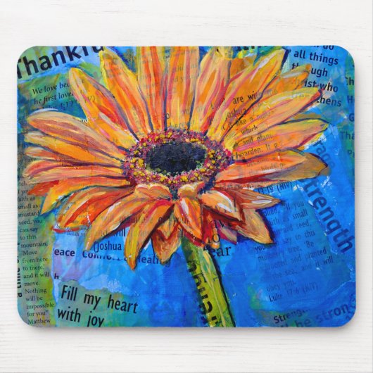 Gerbera BOLD Daisy mousepad Muismat (Voorkant)