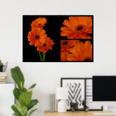 Gerbera collage poster (Thuiskantoor)