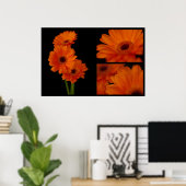 Gerbera collage poster (Thuiskantoor)
