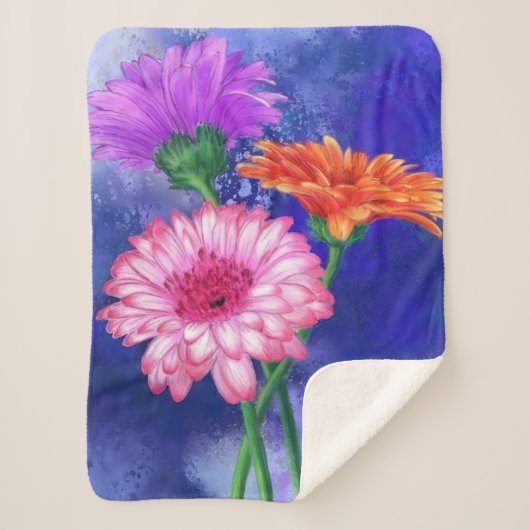 Gerbera Daisies Baby Sherpa Blanket Deken (Voorkant)