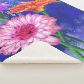 Gerbera Daisies Baby Sherpa Blanket Sherpa Deken (3/4)