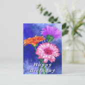 Gerbera Daisies Birthday Cards Briefkaart (Staand voorkant)