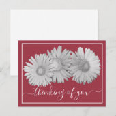 Gerbera Daisies Blush Background denking You Briefkaart (Voorkant / Achterkant)