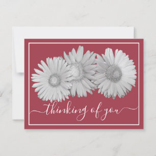 Gerbera Daisies Blush Background denking You Briefkaart