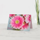 Gerbera Daisies & custom Tekst verjaardagskaart Kaart (Voorkant)