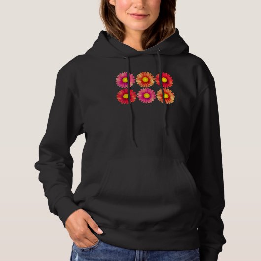 Gerbera Daisies Cute Happy Classic Spring Flower Hoodie (Voorkant)