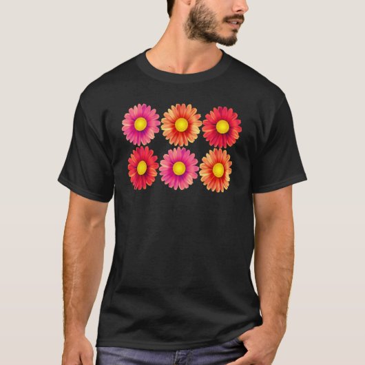 Gerbera Daisies Cute Happy Classic Spring Flower T-shirt (Voorkant)