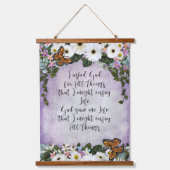 Gerbera Daisies en Butterflies Inspirerend Hangend Wandkleed (Voorkant)