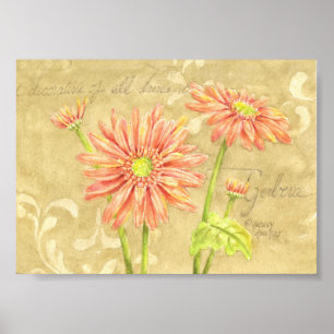 Gerbera Daisies Garden neemt kennis van Poster 7x5