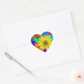 Gerbera Daisies Hart Sticker (Envelop)
