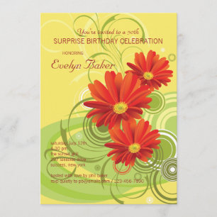 Gerbera Daisies Invitation Kaart