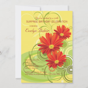 Gerbera Daisies Invitation Kaart