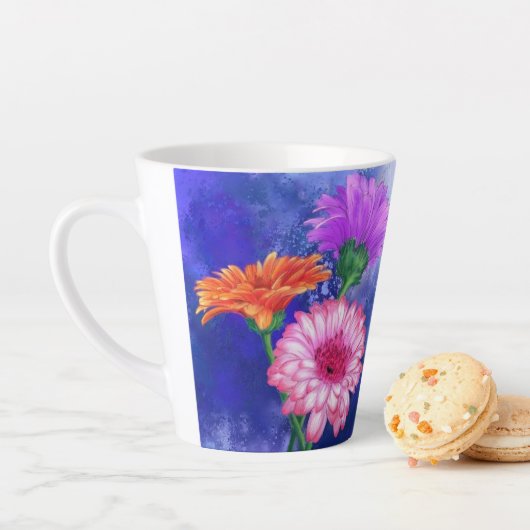 Gerbera Daisies Latte Mok (In situ)