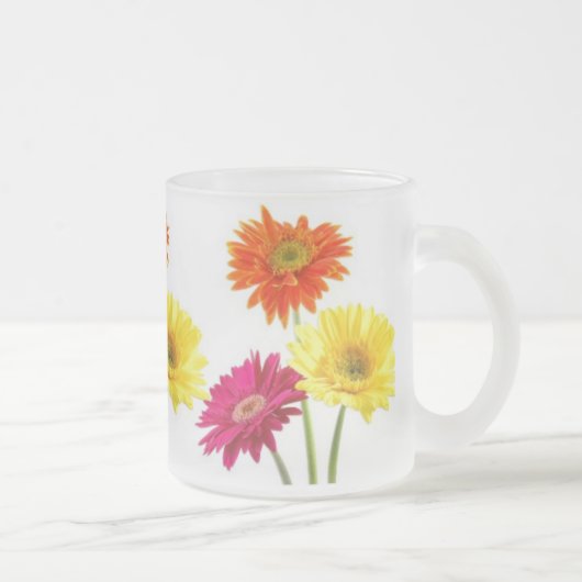 Gerbera Daisies Matglas Koffiemok (Rechts)