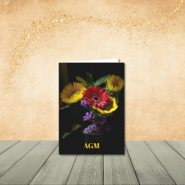 Gerbera Daisies met paarse bloemen Note Cards Bedankkaart