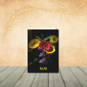 Gerbera Daisies met paarse bloemen Note Cards Bedankkaart