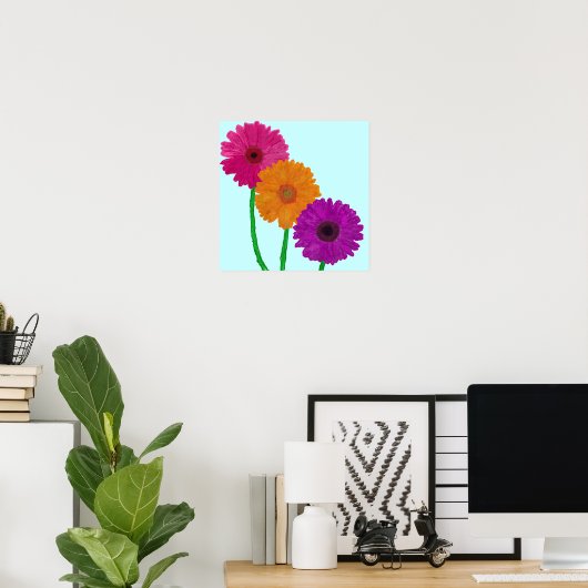 Gerbera Daisies Poster (Thuiskantoor)