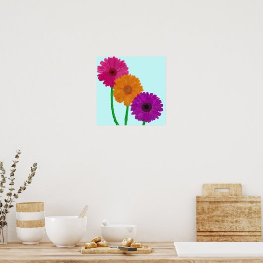 Gerbera Daisies Poster (Keuken)