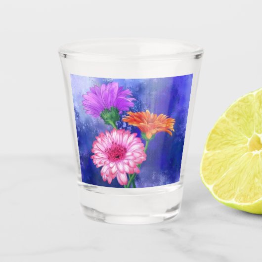 Gerbera Daisies schoot glas (Voorkant)