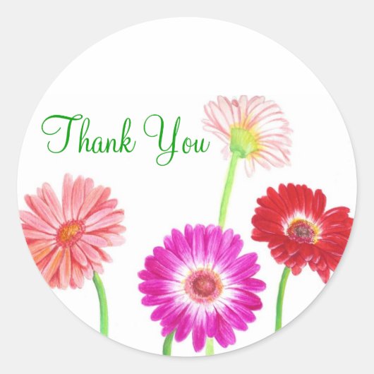 Gerbera Daisies Sticker (Voorkant)