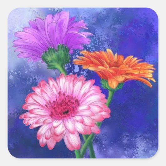 Gerbera Daisies Stickers (Voorkant)