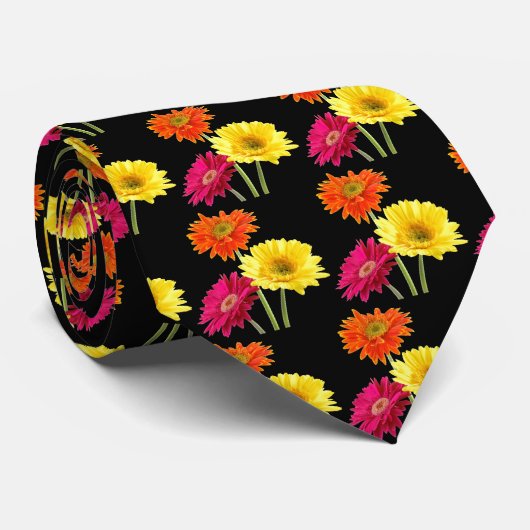 Gerbera Daisies Stropdas (Opgerold)