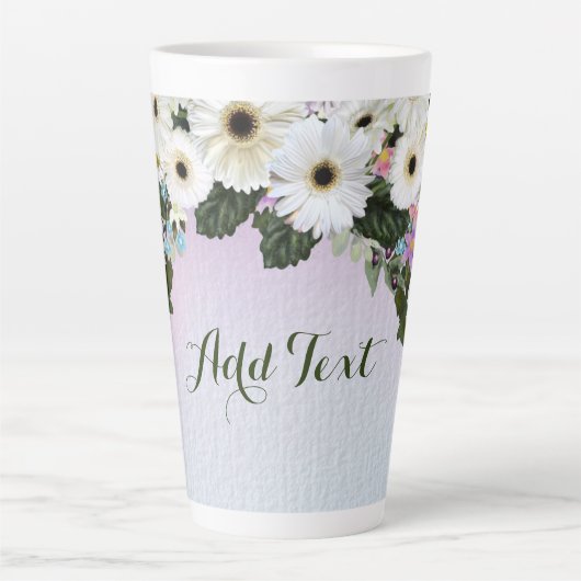 Gerbera Daisies Swag Latte Mok (Voorkant)