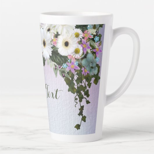 Gerbera Daisies Swag Latte Mok (Rechts)