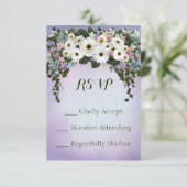 Gerbera Daisies Swag RSVP Kaartje (Staand voorkant)