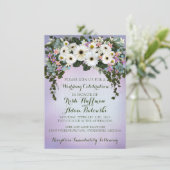 Gerbera Daisies Swag Wedding Kaart (Staand voorkant)