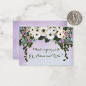 Gerbera Daisies Swag Wedding Notitiekaartje (Voorkant / Achterkant in situ)