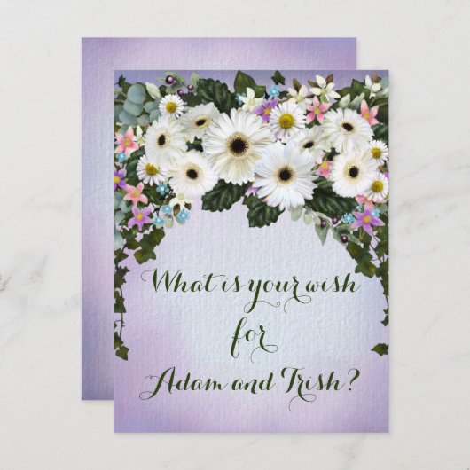 Gerbera Daisies Swag Wedding Wishes Briefkaart (Voorkant / Achterkant)