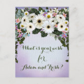 Gerbera Daisies Swag Wedding Wishes Briefkaart (Voorkant)