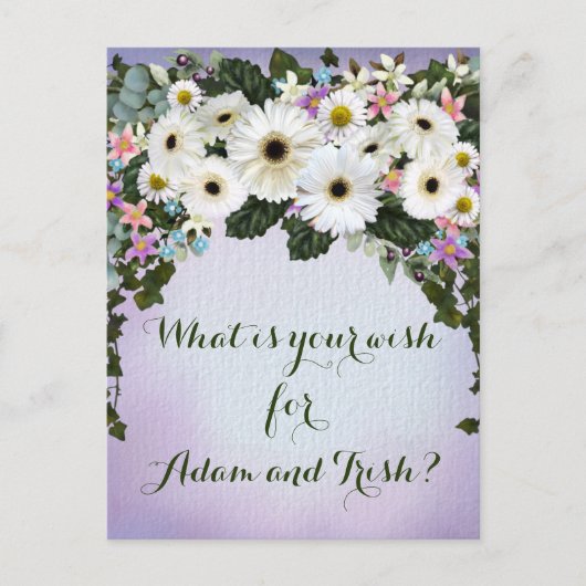 Gerbera Daisies Swag Wedding Wishes Briefkaart (Voorkant)