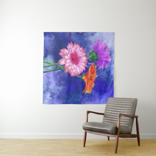 Gerbera Daisies Tapestry Wandkleed (In Situ (horizontaal))