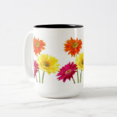Gerbera Daisies Tweekleurige Koffiemok (Voorkant links)