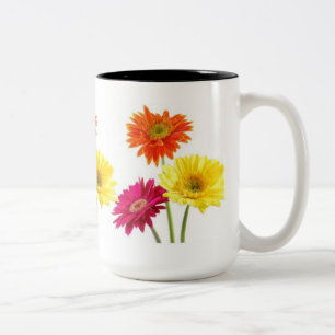 Gerbera Daisies Tweekleurige Koffiemok