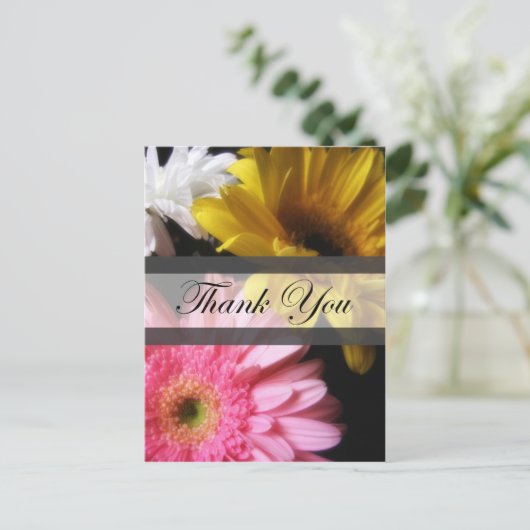 Gerbera Daisy 8 Bedankt Briefkaart (Staand voorkant)