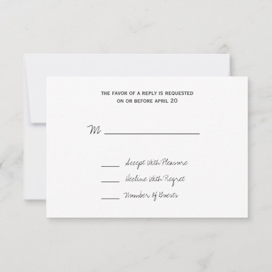 Gerbera Daisy & Barnwood Wedding RSVP (Achterkant)