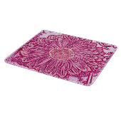 Gerbera Daisy Block Print - roze tinten Snijplank (Hoek)