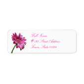Gerbera Daisy Bloem Mailing Labels (Voorkant)